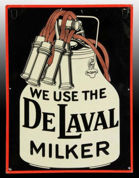 Appraisal: Embossed Tin De Laval Milker Sign Description s Only a