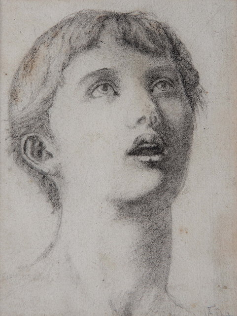 Appraisal: CIRCLE OF SIR EDWARD COLEY BURNE-JONES - A male head