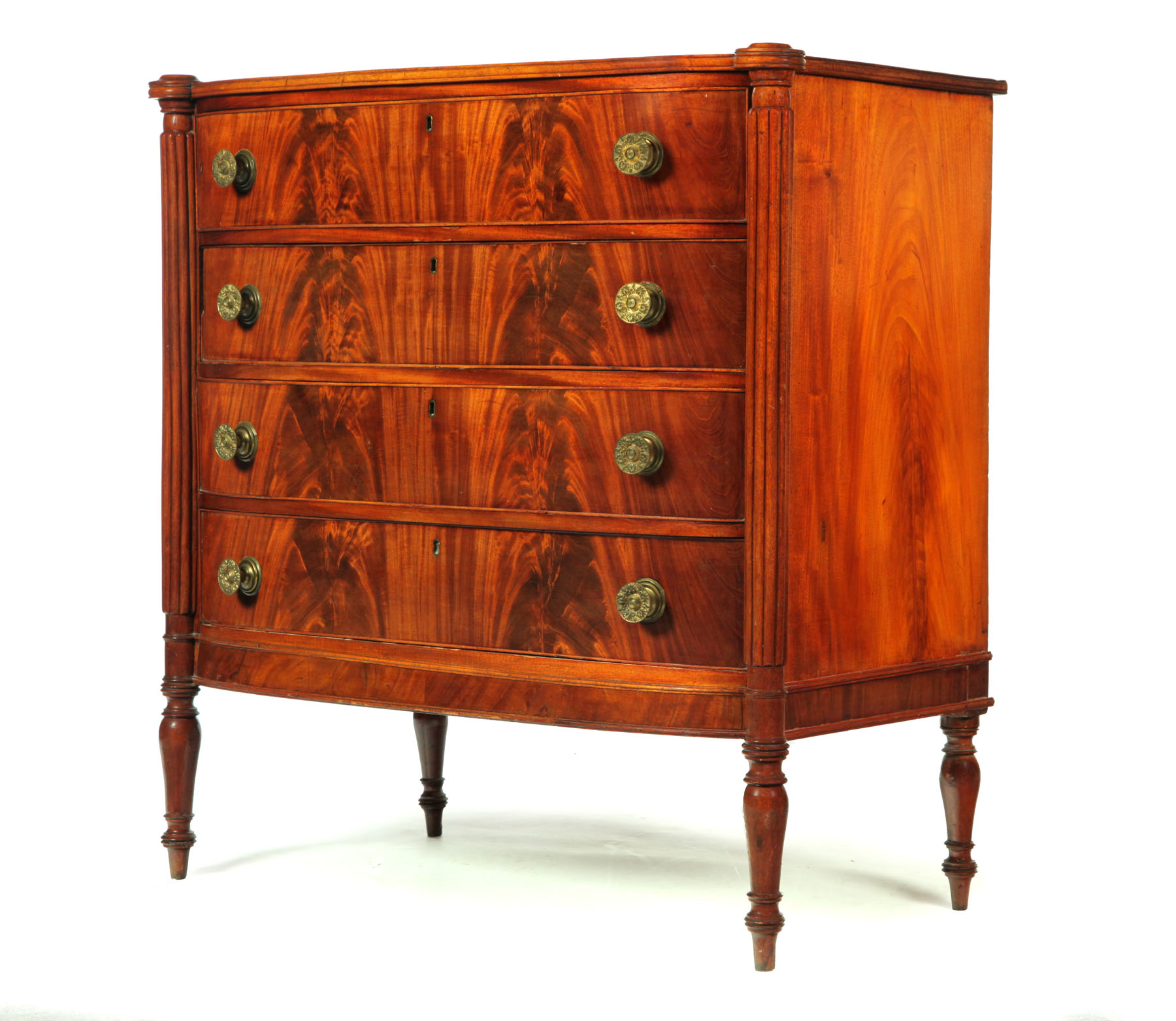 Appraisal: SHERATON CHEST OF DRAWERS American early th century mahogany and