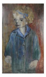 Appraisal: Oil Portrait of a Young Girl length portrait of a