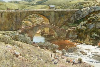 Appraisal: DONALD TEAGUE - On the Road to Ronda watercolor on