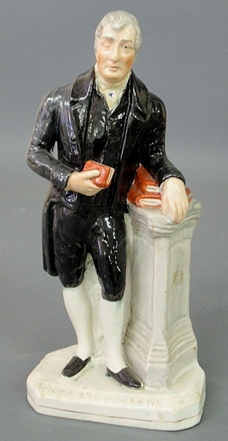 Appraisal: Staffordshire figure of Rev Christmas Evans h x w