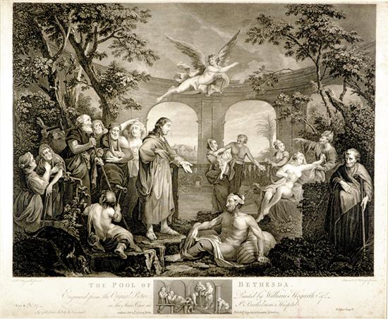 Appraisal: William Hogarth after British - THE POOL OF BETHESDAengraving framed