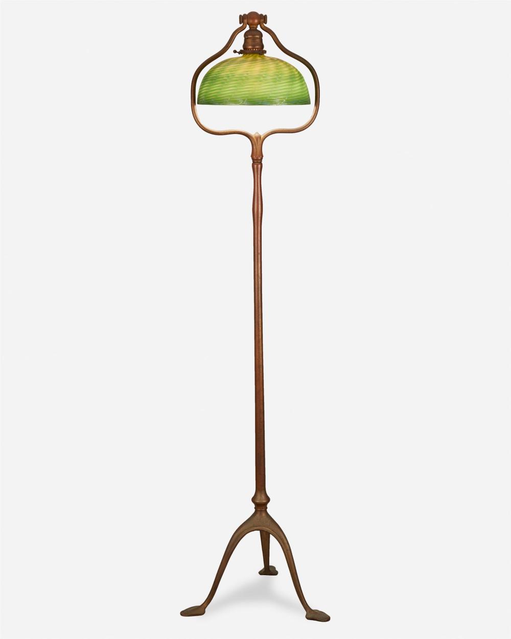 Appraisal: A Tiffany Studios harp floor lamp Circa - New York