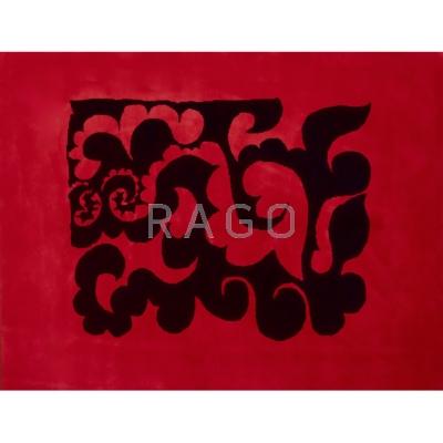 Appraisal: AFTER PABLO PICASSO - Wool pile tapestry Volutes India ca