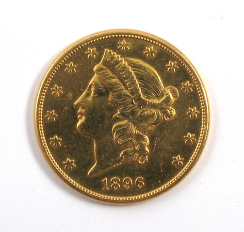 Appraisal: U S TWENTY DOLLAR GOLD COIN Liberty head type -S