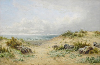 Appraisal: Benjamin William Leader British - Sand Dunes Barmouth Coast ca