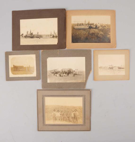 Appraisal: This lot of photos depict mostly early threshing scenes Condition