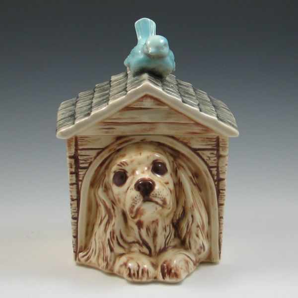 Appraisal: McCoy Spaniel In Doghouse Cookie Jar unmarked small bruise on