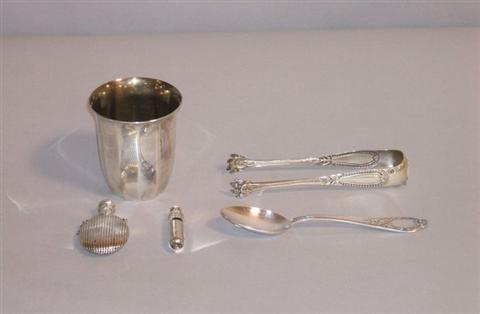 Appraisal: COLLECTION OF SILVER ITEMS Comprising five small items a pair