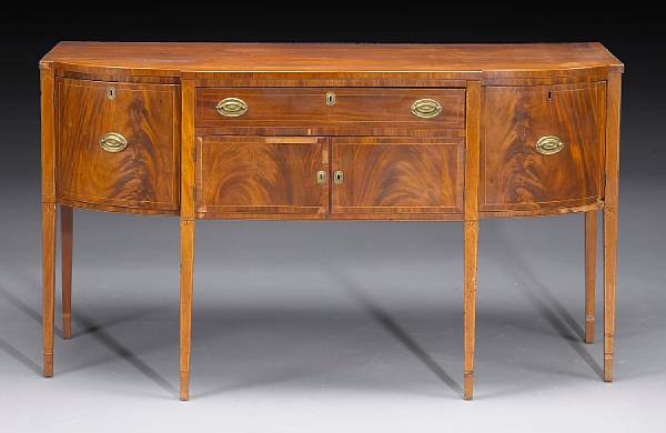 Appraisal: A Federal mahogany inlaid sideboard Philadelphia or New York early