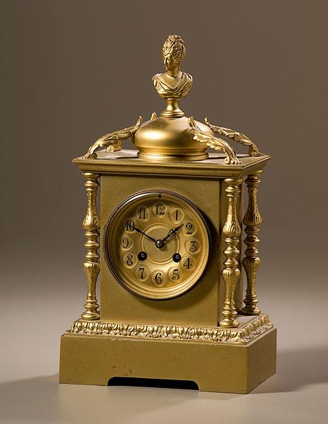 Appraisal: L MARTI ET CIE FRENCH MANTEL CLOCK ca Of gilt