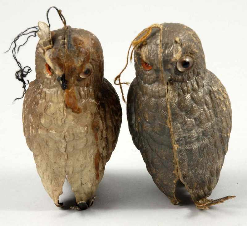 Appraisal: Lot of German Dresden Owl Ornaments Description Three dimensional Each