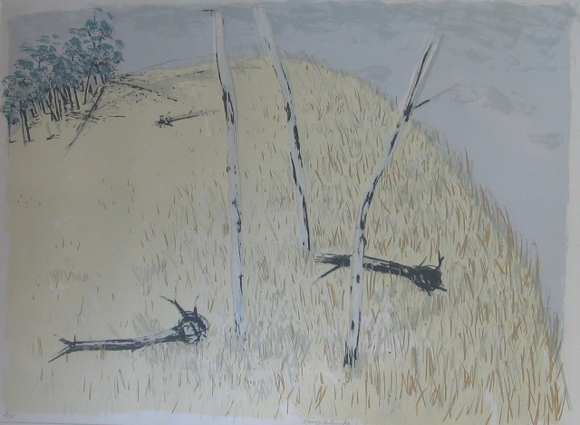 Appraisal: Gail English working 's Hairy Hillside Screenprint signed and dated