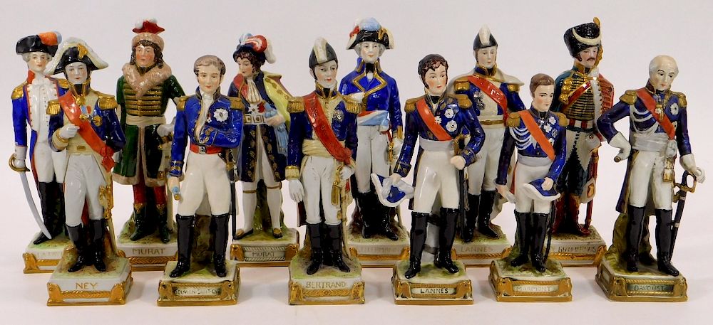 Appraisal: Scheibe Alsbach Napoleonic Porcelain Figures Scheibe Alsbach Napoleonic Porcelain Figures