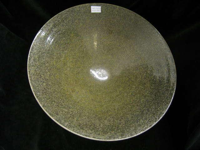 Appraisal: Italian Art Glass Barovier Aborinine Bowl yellow speckled glass diameter