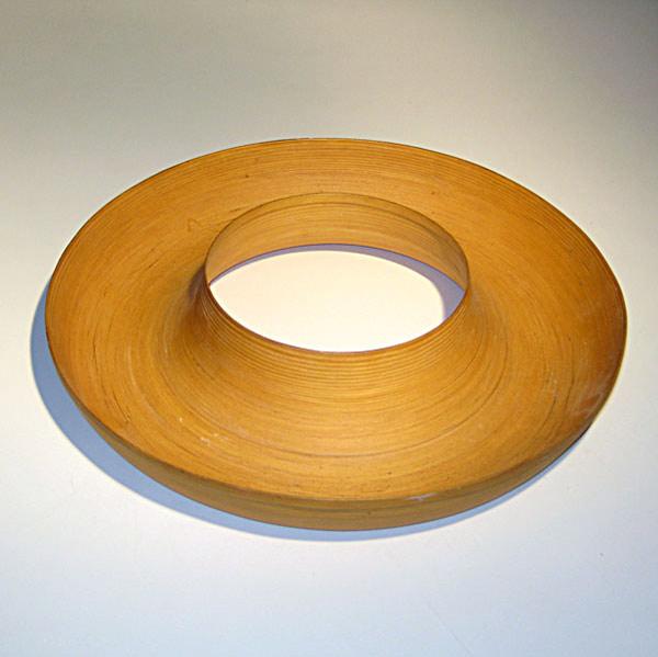 Appraisal: CONTEMPORARY CRAFT Turned wood bowl in maple with decorative ridges