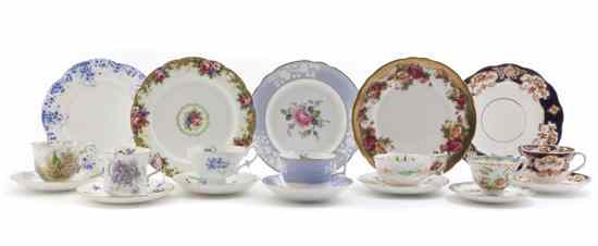 Appraisal: An Assembled Collection of English Porcelain Cups and Saucers of