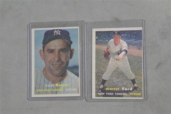 Appraisal: TWO TOPPS BASEBALL CARDS A Yogi Berra Together with a