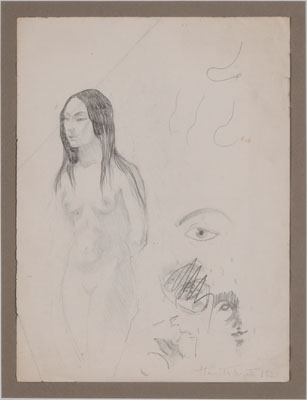 Appraisal: Henriette Wyeth New Mexico Pennsylvania - Nude and Eye Study