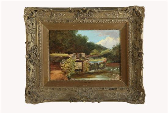 Appraisal: SPILLWAY ON A COUNTRY STREAM BY JOSEPH THORS ENGLISH -