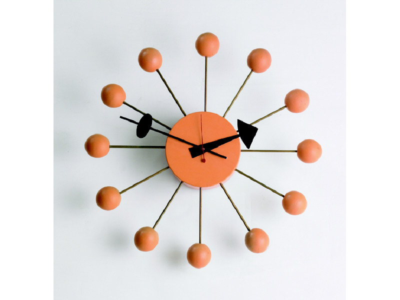 Appraisal: GEORGE NELSON AMERICAN - Vintage ORANGE BALL CLOCK for Herman