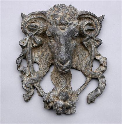 Appraisal: LEAD RAM'S MASK IN THE ADAM MANNER in Christie's lot