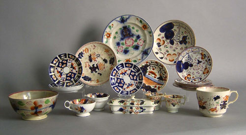 Appraisal: Large group of Gaudy ironstone th c