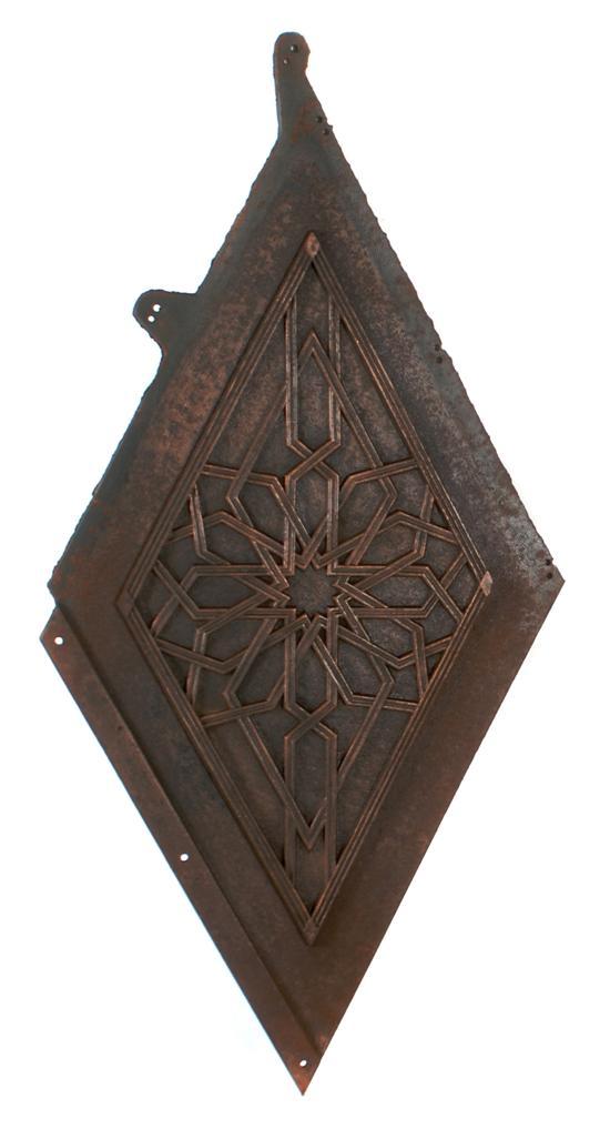 Appraisal: A Cast Iron and Copper Plated Wainscoting Panel from Chicago's