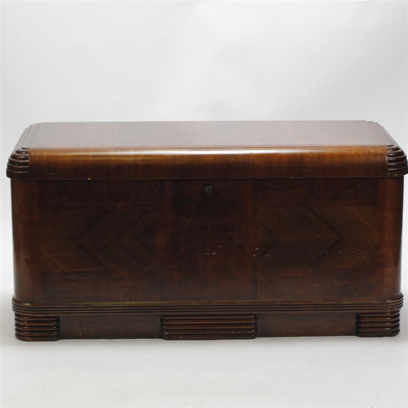 Appraisal: Art Deco cedar blanket chest H x ' L