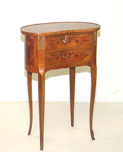 Appraisal: A Louis XV style inlaid tulipwood table en chiffoni re