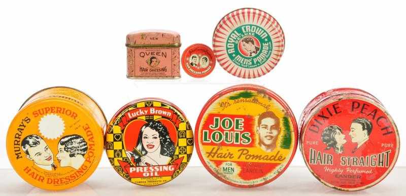 Appraisal: Lot of Pomade Product Tins Description Lot includes black collectible