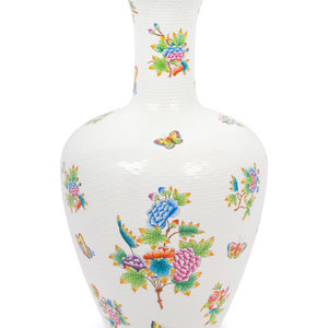 Appraisal: A Large Herend Queen Victoria Porcelain Vase Height x width