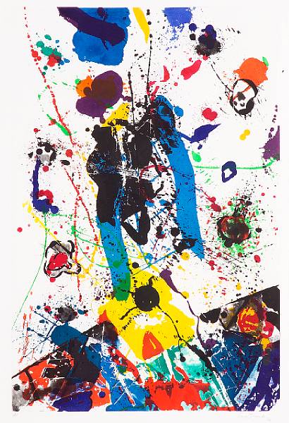 Appraisal: Sam Francis American - Untitled L I SFE- Aquatint in