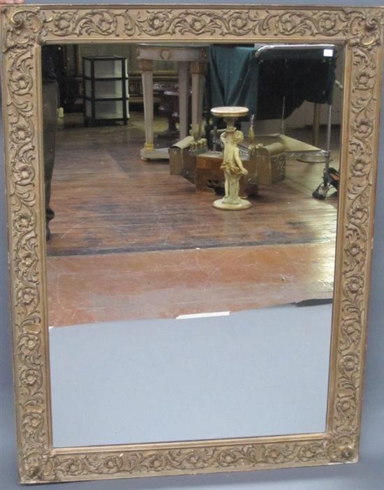 Appraisal: MIRROR A late th C gilt and gessoe molded mirror