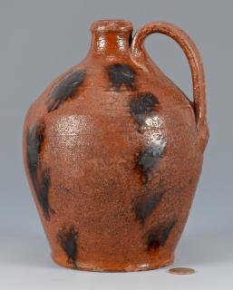 Appraisal: East TN Earthenware Glazed Pottery Jug East Tennessee earthenware pottery