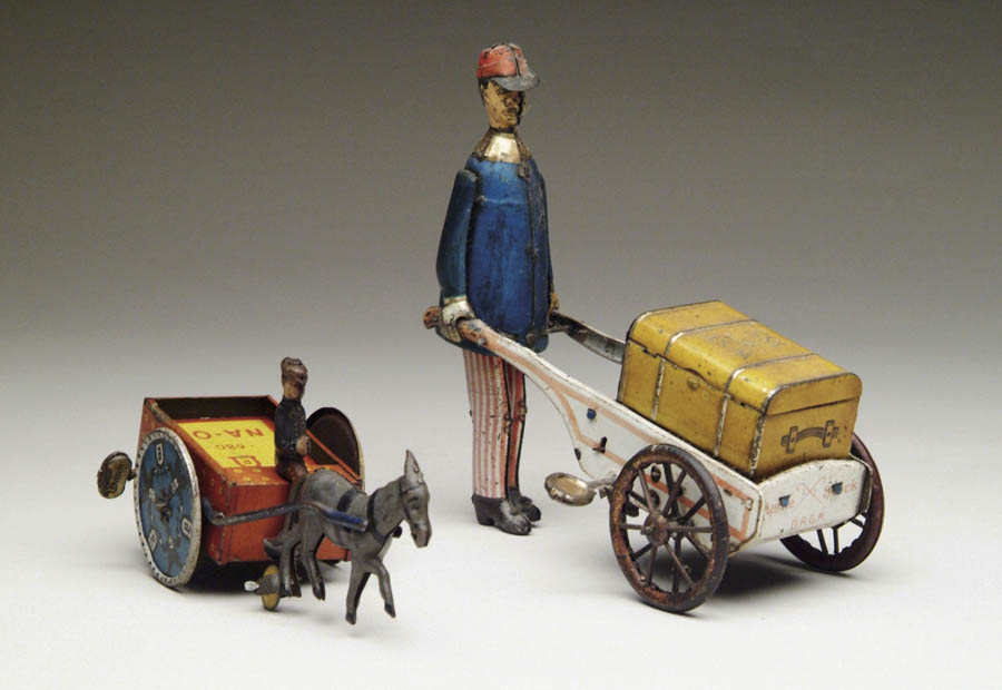 Appraisal: LOT OF TIN TOYS Stock Porter and Lehmann Na-Ob wagon