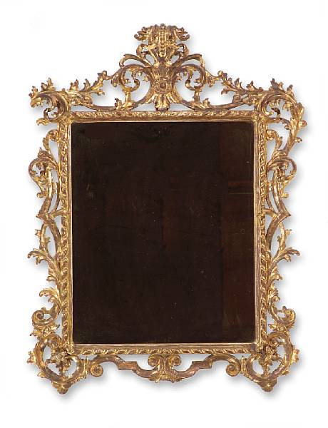 Appraisal: An Italian Rococo style giltwood mirror second half th century