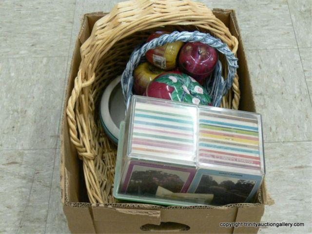 Appraisal: Lot of Baskets Tins Gardening Card Library - Nice Lot