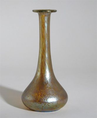 Appraisal: A Loetz glass vase ovoid with tapering neck and everted