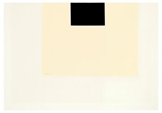 Appraisal: Robert Motherwell - black yellow white b silkscreen printed in