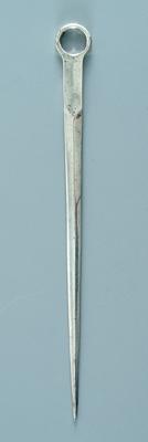 Appraisal: English silver meat skewer typical form maker Thomas Wallis II