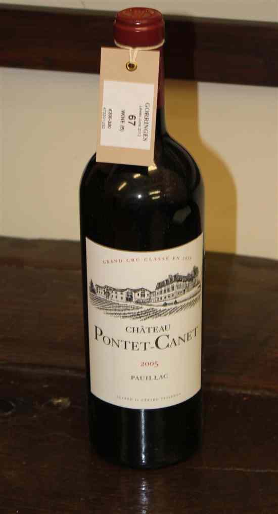 Appraisal: Five bottles of Chateau Pontet-Canet Pauillac Lightly scuffed labels This