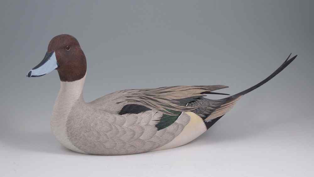 Appraisal: DAN WILLIAMS PINTAIL DRAKE DUCK DECOY Exquisitely hand carved with