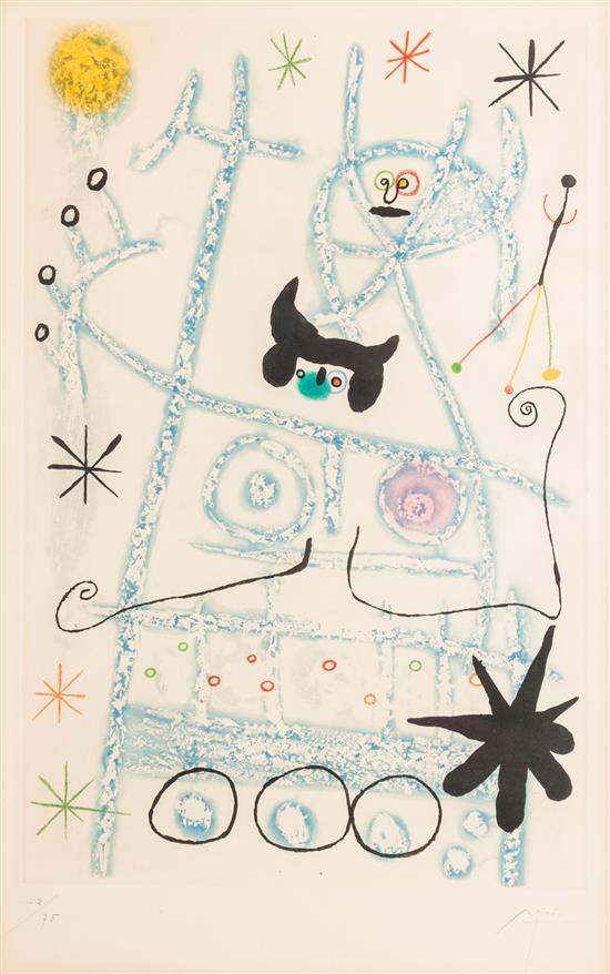 Appraisal: Sale Lot Joan Miro Spanish - Les Forestiers Dupin aquatint