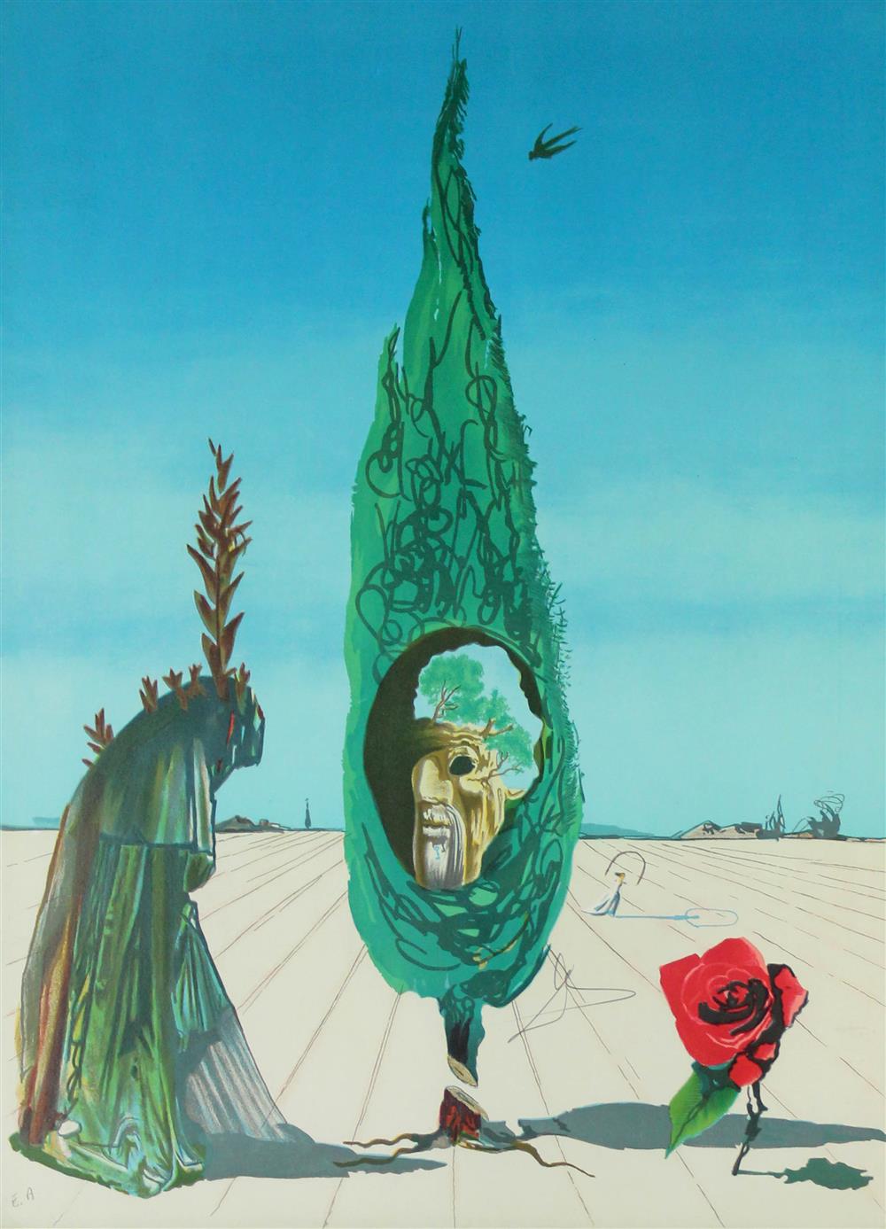 Appraisal: SALVADOR DALI SPANISH - ENIGMA OF THE ROSE from 'VISIONS