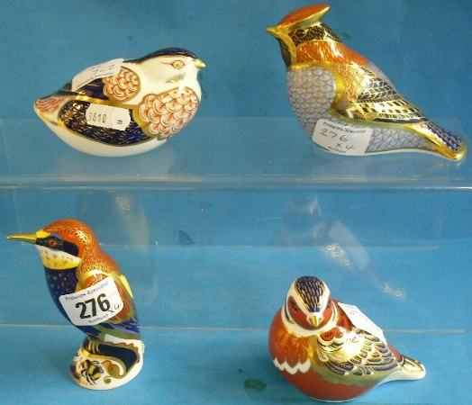 Appraisal: Royal Crown Derby Paperweights Bee-eater and three other birds