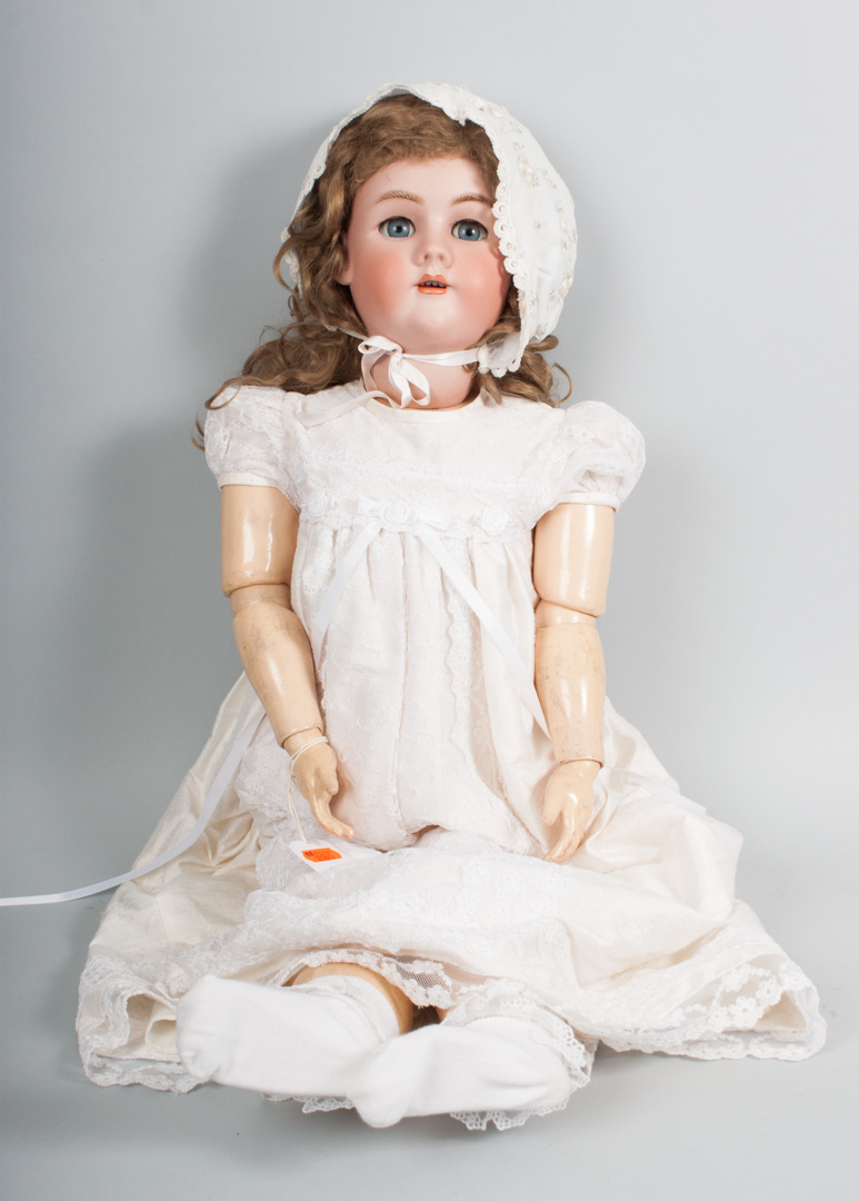 Appraisal: Heinrich Handwerck doll painted bisque head with composition body dressed