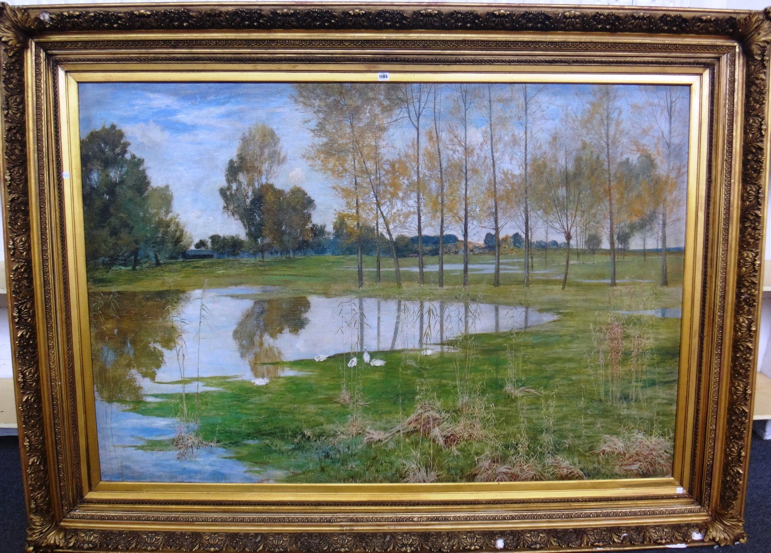 Appraisal: John George Sowerby - The flooded meadow oil on canvas