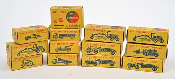 Appraisal: EXTREMELY RARE TWELVE WAY-BOY'S LES ROUTIERS TH SCALE MODELS INCLUDING